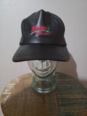 Vintage Peterbilt Kamloops 100% Leather Adjustable Cap Hat